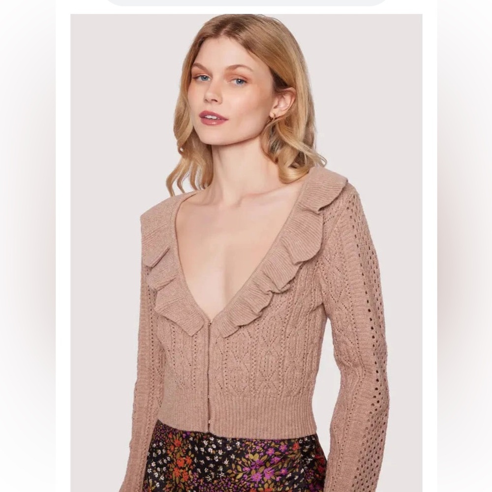 Lost + Wander 
Fifth Avenue Ruffle Cropped Cardigan
